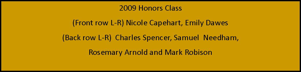 2009 Honors